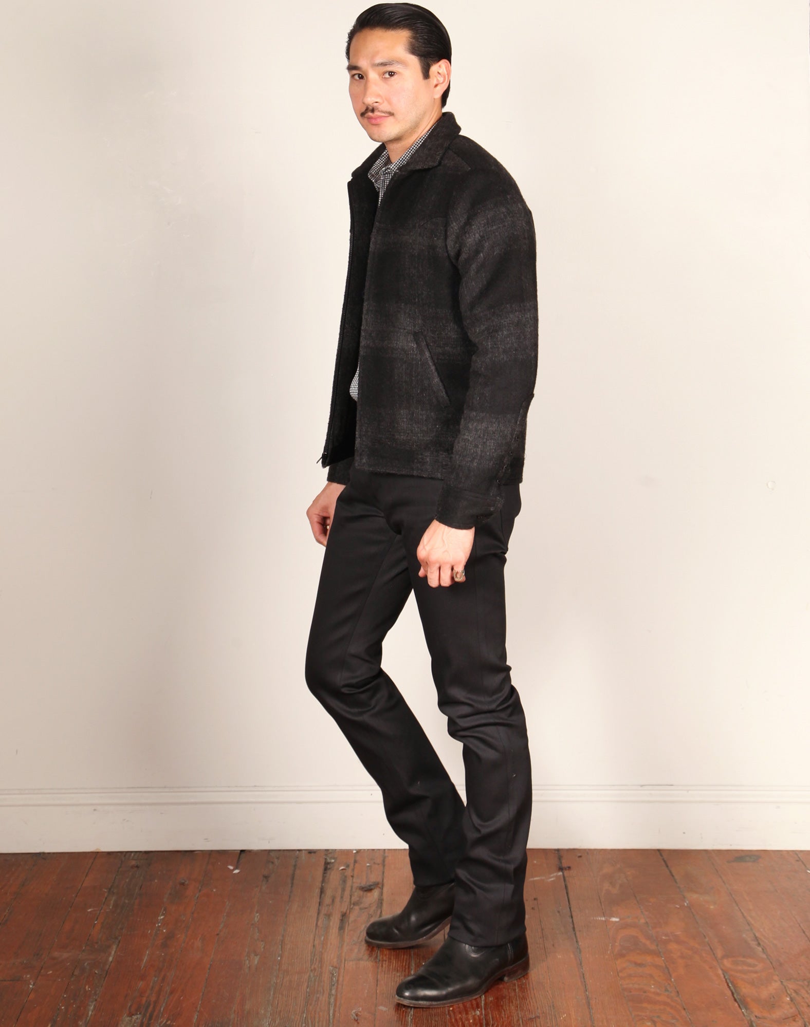 GRAND WORK JACKET // CHARCOAL PLAID Men's Jacket By Robert James