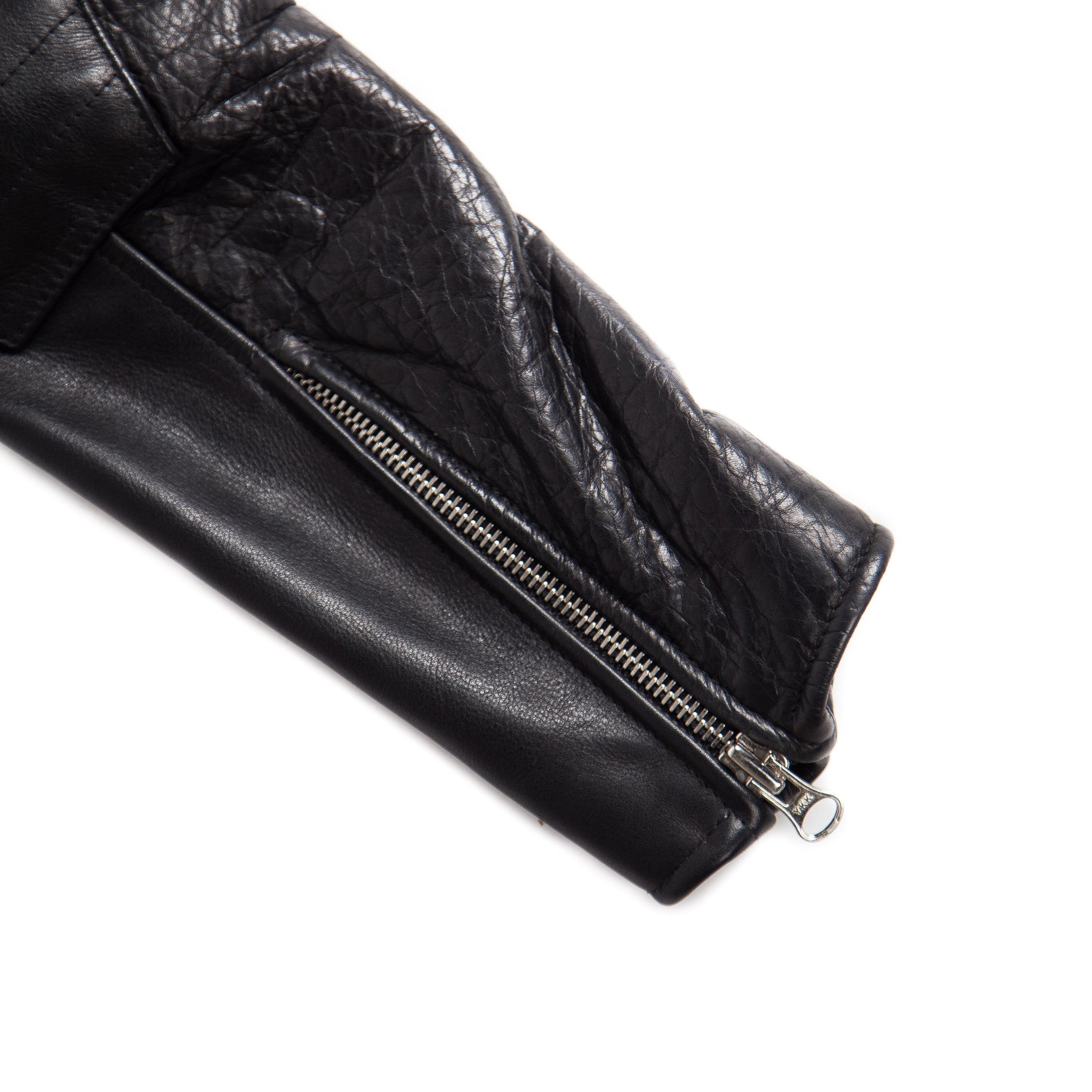 OXBLOOD ROYCE VEG DYE LEATHER TALL COLLAR CAFE RACER JACKET - JASON SCHNECK