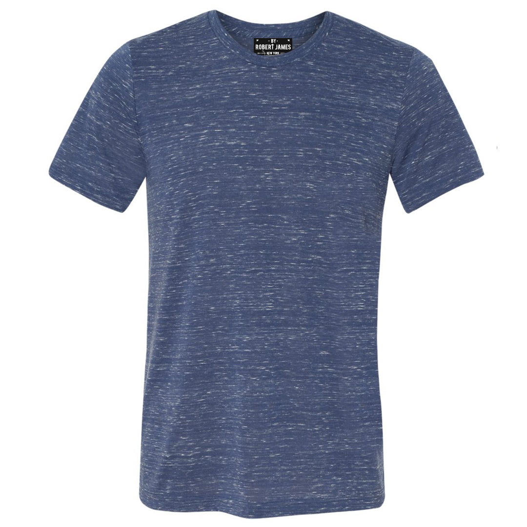 THE MAX FLECK TEE -Small only - Navy White Marble Men's Knit T-Shirt By Robert James