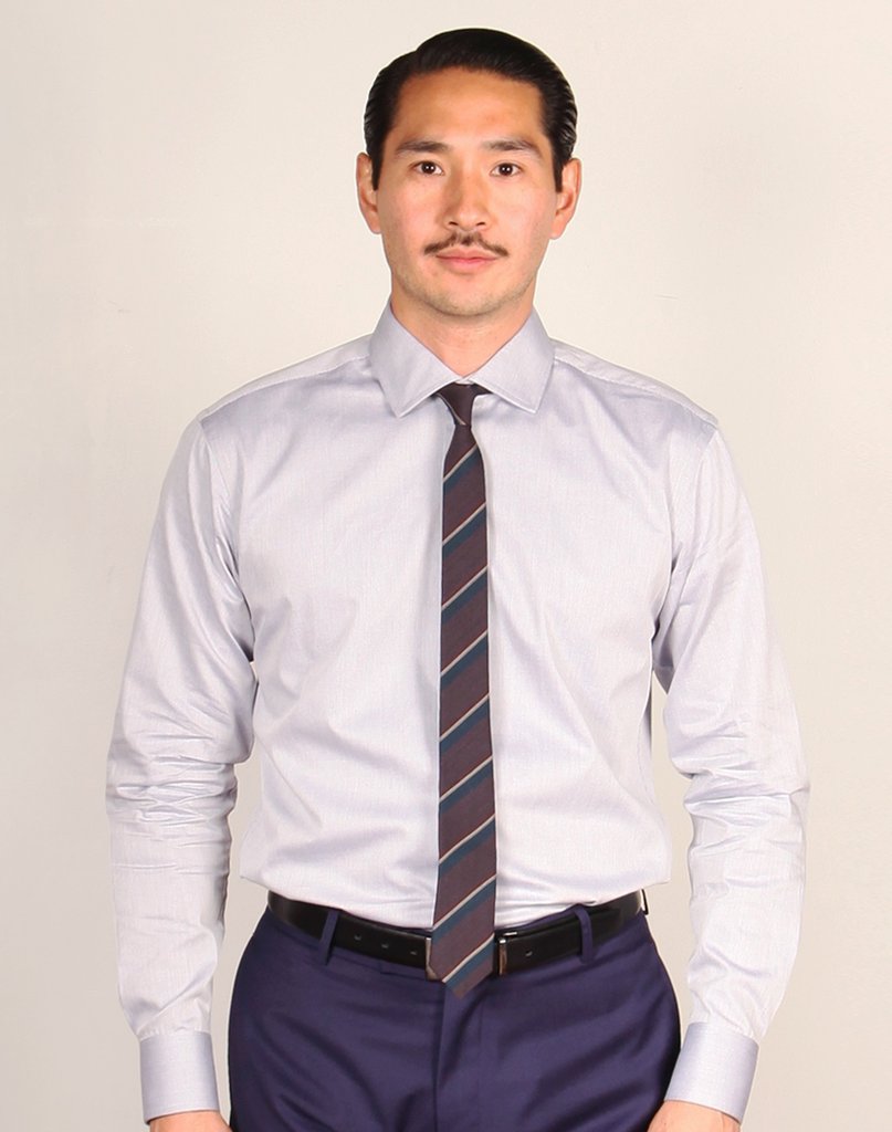 BRJ // BURGUNDY/NAVY STRIPE TIE Men's Ties By Robert James