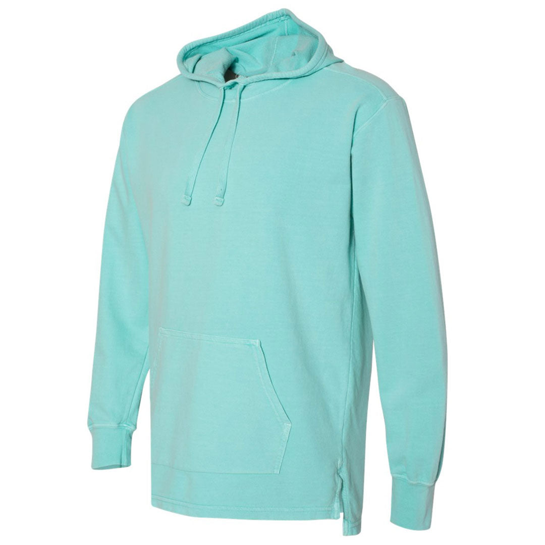THE RHINO PIGMENT DYED HEAVY JERSEY PULL OVER HOODIE - Sorbet Blue Men's Knit T-Shirt
