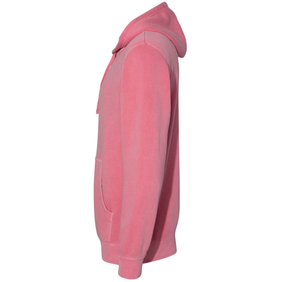 THE CLIFFORD PIGMENT DYED PULL OVER HOODIE - FLAMINGO PINK Men's Knit T-Shirt By Robert James