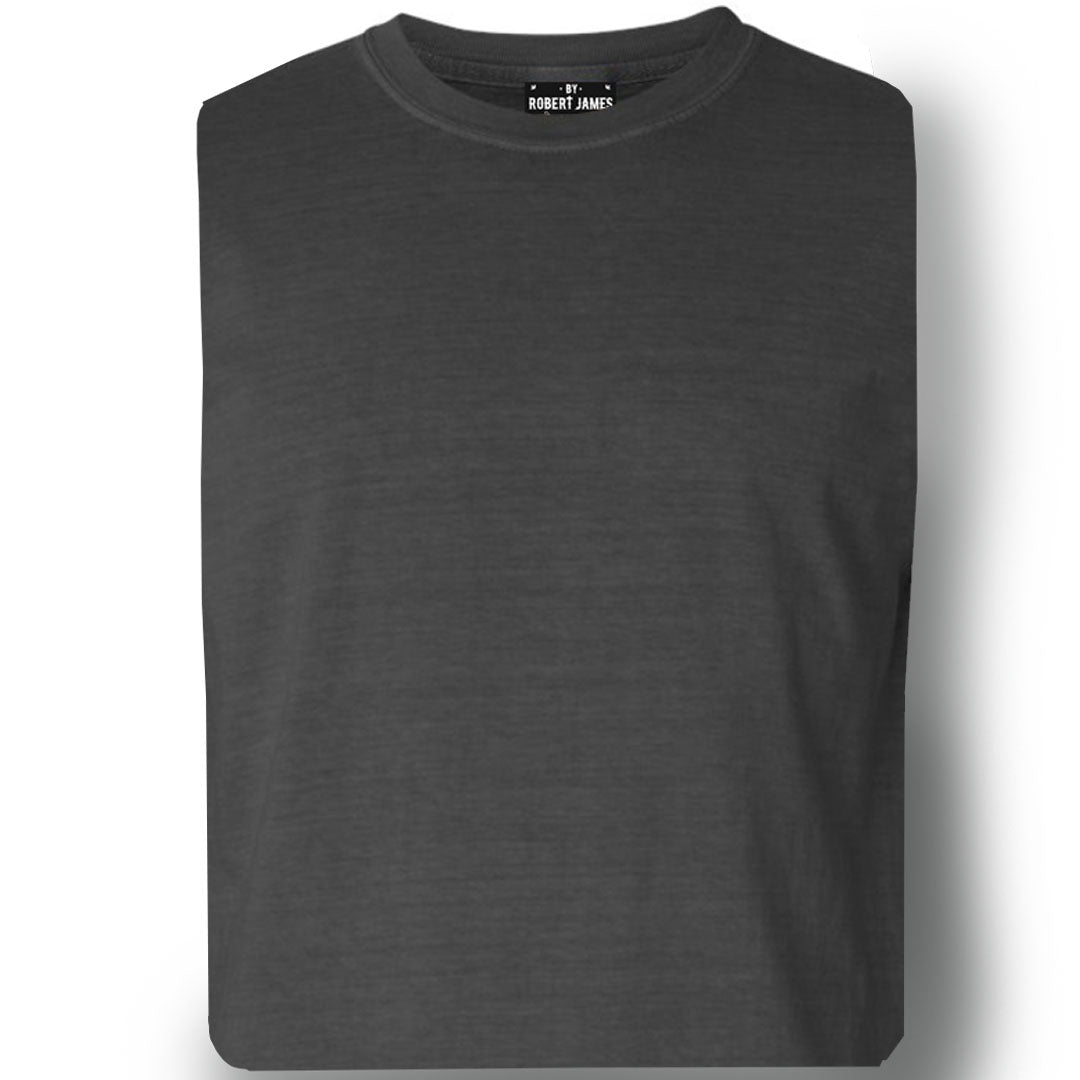 THE RULLOW PIGMENT DYED TEE - WASHED BLACK Men's Knit T-Shirt By Robert James