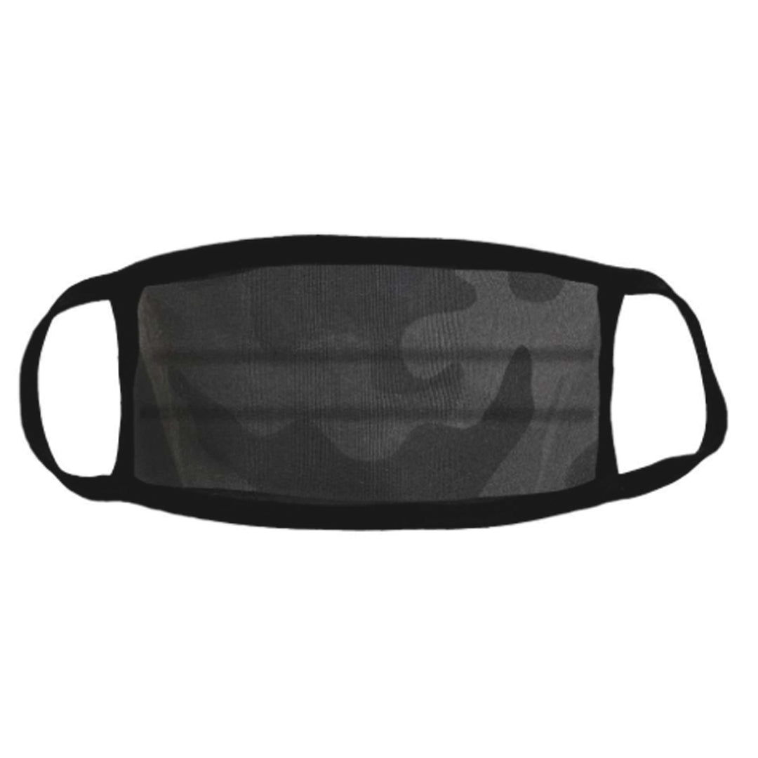 USA MADE Comfort Cotton / Face Mask - BLACK CAMO