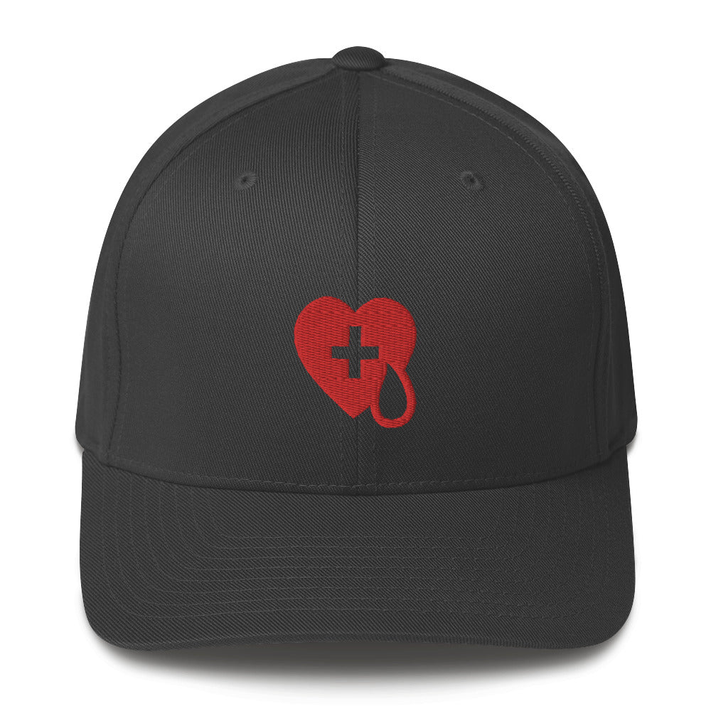 RED CROSS HEART & TEAR / Structured Twill Cap