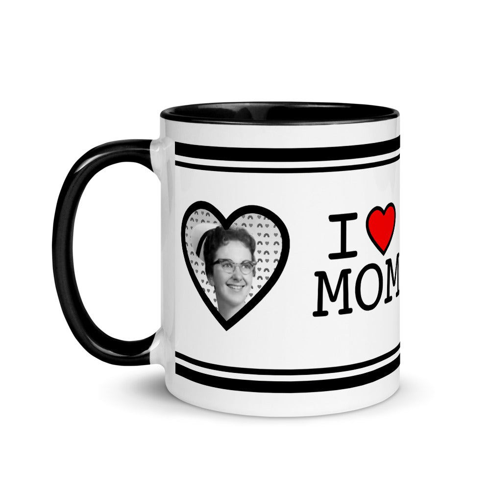 I HEART MOM / Mug BLACK Inside