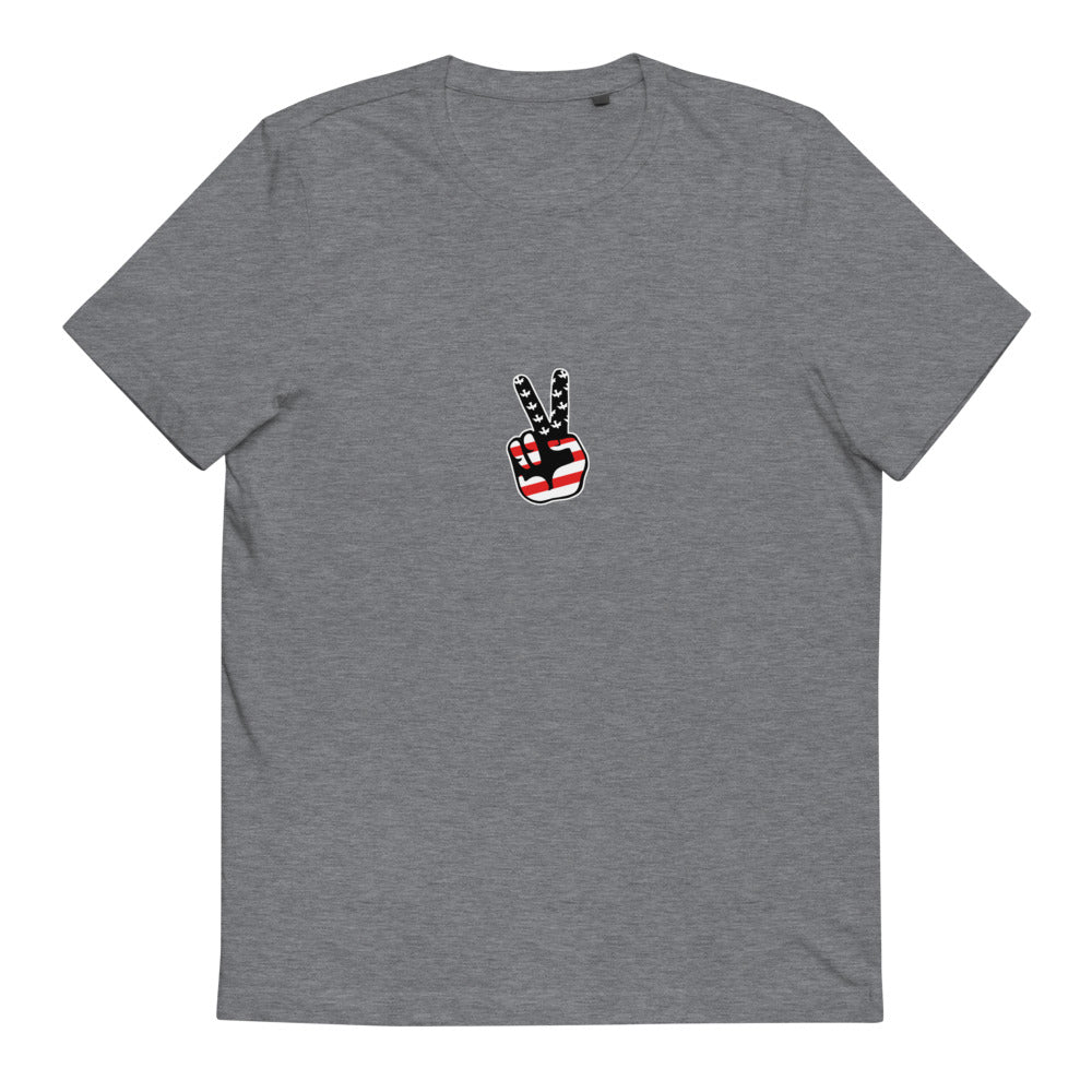 BRJ PEACE OUT BLACK / Organic Cotton T-Shirt