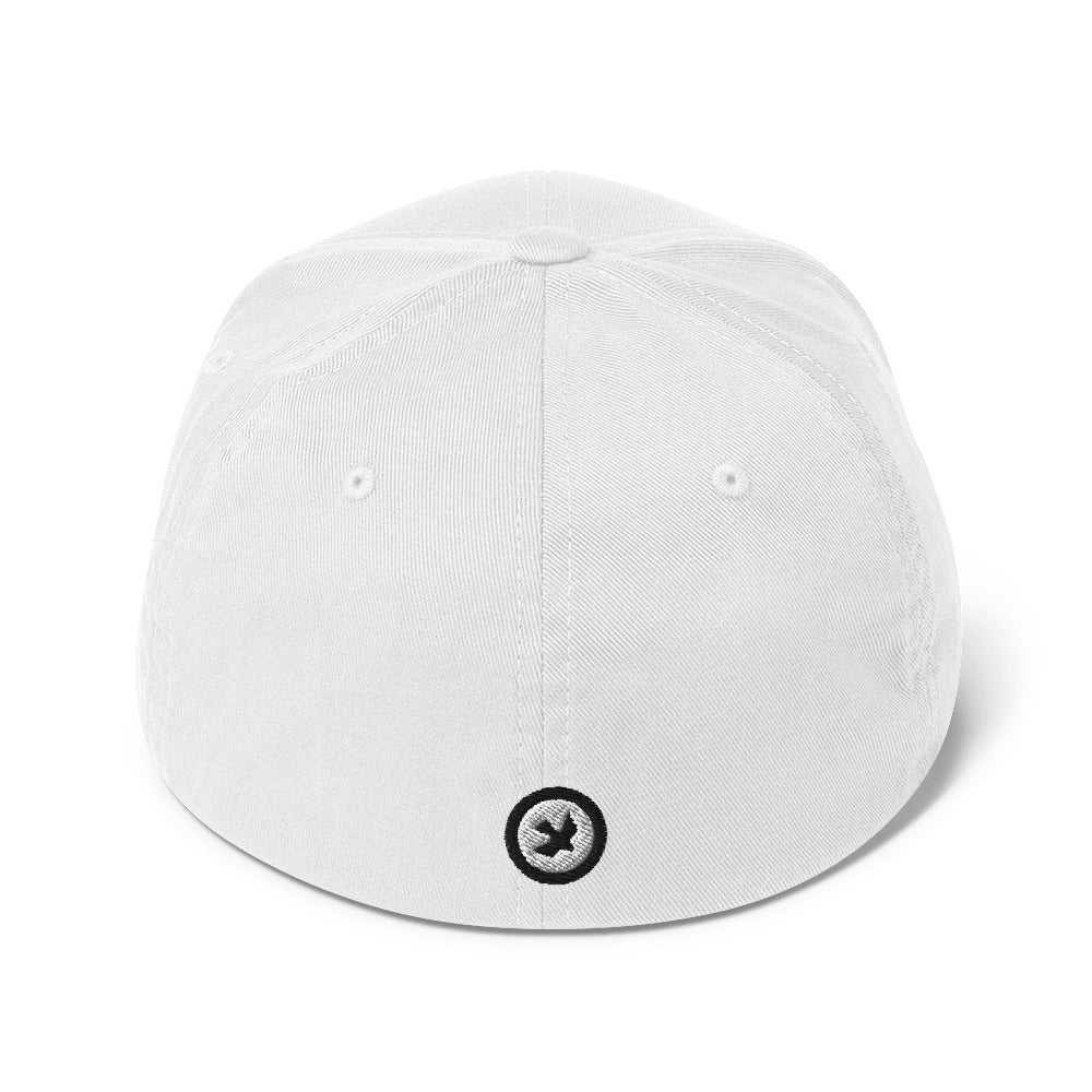 PEACE OUT BLACK // Fitted Twill Cap