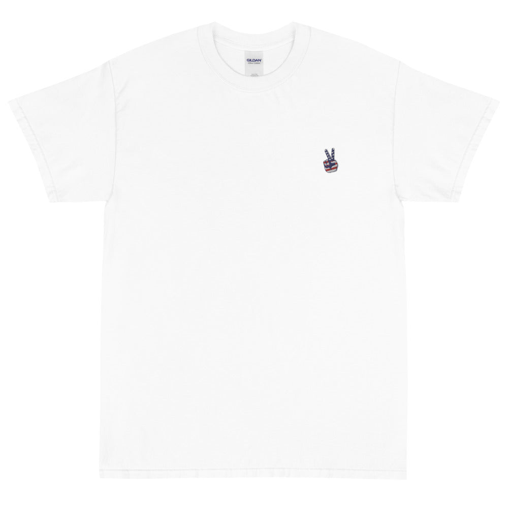 PEACE OUT EMBROIDERY / Short Sleeve T-Shirt