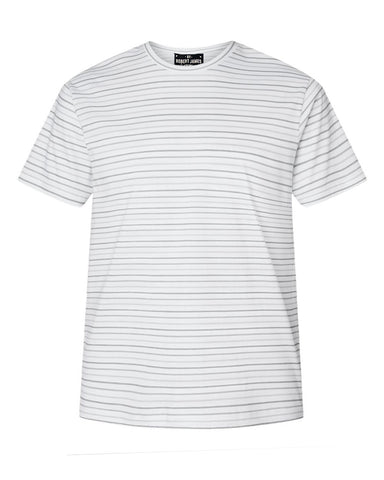THE BOWERY ROCK N ROLL FIT TEE -  Black White Stripe Men's Knit T-Shirt By Robert James (Copy)