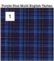 Roosevelt / Purple Blue Mini Check English Tartan -  SMALL BATCH STYLE