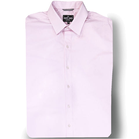 ANTHONY  // PRINK  SEA ISLAND 2 PLY BROADCLOTH  - FIne 2 3/4" spread Collar Dress Shirt- SMALL BATCH STYLE