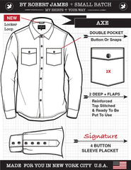 Hawk + Axe  // 4.5oz Charcoal Chambray - SMALL BATCH SHIRTS