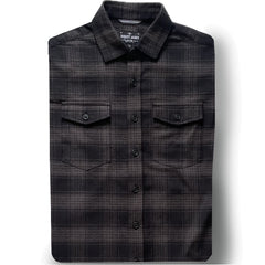 Axe  // Black Warm Coal Plaid Flannel - Matte Black Button - Small Batch