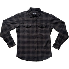 Axe  // Black Warm Coal Plaid Flannel - Matte Black Button - Small Batch