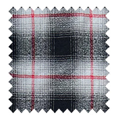 Axe  // Grey Shadow Plaid Red Pin Flannel - Black Snap - Small Batch