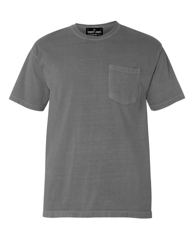 DAGGERS PIGMENT DYED POCKET TEE - GRANITE GRAY Men's Knit T-Shirt By Robert James