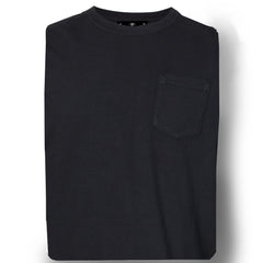 DAVIDSON LONG SLEEVE PIGMENT DYED POCKET TEE - BLACK  Men's Knit T-Shirt By Robert James