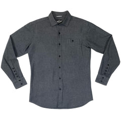 Dylan //  Black Coal Herringbone Flannel - SMALL BATCH STYLE