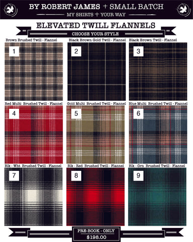 AXE SMALL BATCH  STYLE- "Elevated Twill Flannels #3"