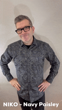 Niko - Matty  // Navy Lavender Paisley  - IN STOCK - M