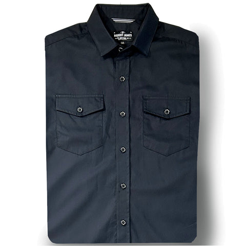 Hawk + Axe  // 4.5oz Black Broadcloth - SMALL BATCH SHIRTS
