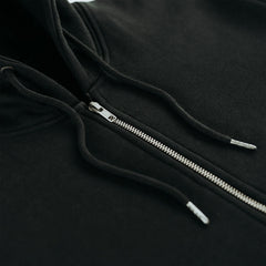 BRJ  AVENUE - Organic Pima Hoodie // BLACK -  Zip Heavyweight Hoodie