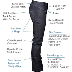 Western Jeans  // INDIGO + INDIGO - Signature  12oz Japanese Stretch Denim