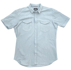 JT SS WESTERN // 6.5 OZ Bleached Indigo Denim  - SMALL BATCH STYLE