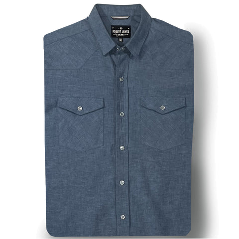 JT SS WESTERN // Japan Chambray - SMALL BATCH STYLE