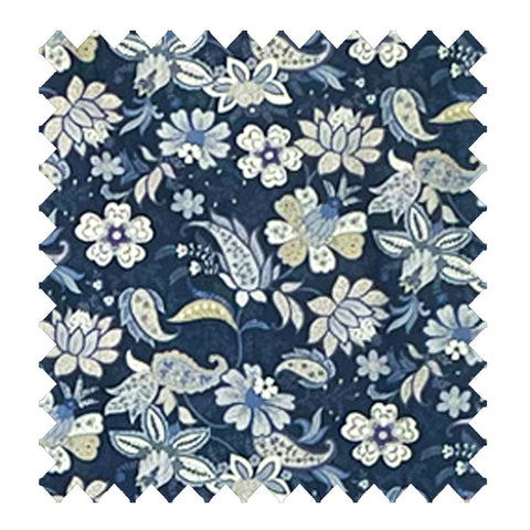 JT (SS)+ TOMMY GENE (LS) WESTERN // Japan Print Navy Floral Paisley - IN STOCK - M