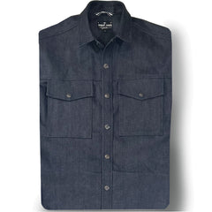 SB LACHINE // YOKED  UP- HEAVY INDIGO DENIM SHIRT JACKET -  Pockets On Yoke - SMALL BATCH