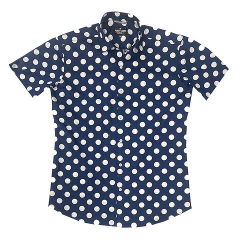 Matty -A  //  Navy - White XL Dot - SMALL BATCH STYLE