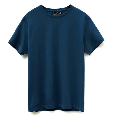 BRJ  BEDFORD // NAVY - LUX 6 OZ Organic Cotton Tee -  American Grown Supima Cotton