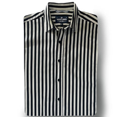 Niko  // Black BLACK WHITE WIDE STRIPE  - SMALL BATCH STYLE