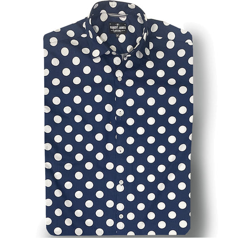Niko  // Mega Dot White on Brit Navy - IN STOCK - M