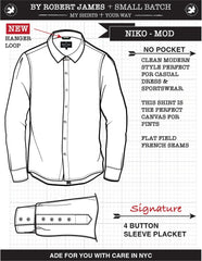 Niko  // WHITE DRESS SHIRT PIQUE  - SMALL BATCH STYLE