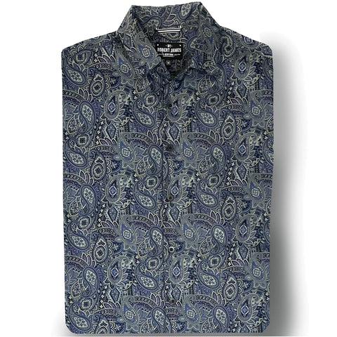 Niko - Matty  // Navy Lavender Paisley  - IN STOCK - M