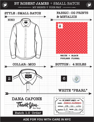 MICHEAL RODER - SMALL BATCH 1 ORDER:  NIKO- "OG PRINTS DOTS #2"