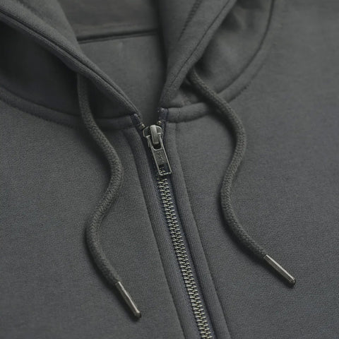 BRJ  AVENUE - Organic Pima Hoodie //  PLATINUM -  Zip Heavyweight Hoodie