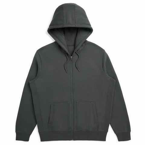 BRJ  AVENUE - Organic Pima Hoodie //  PLATINUM -  Zip Heavyweight Hoodie