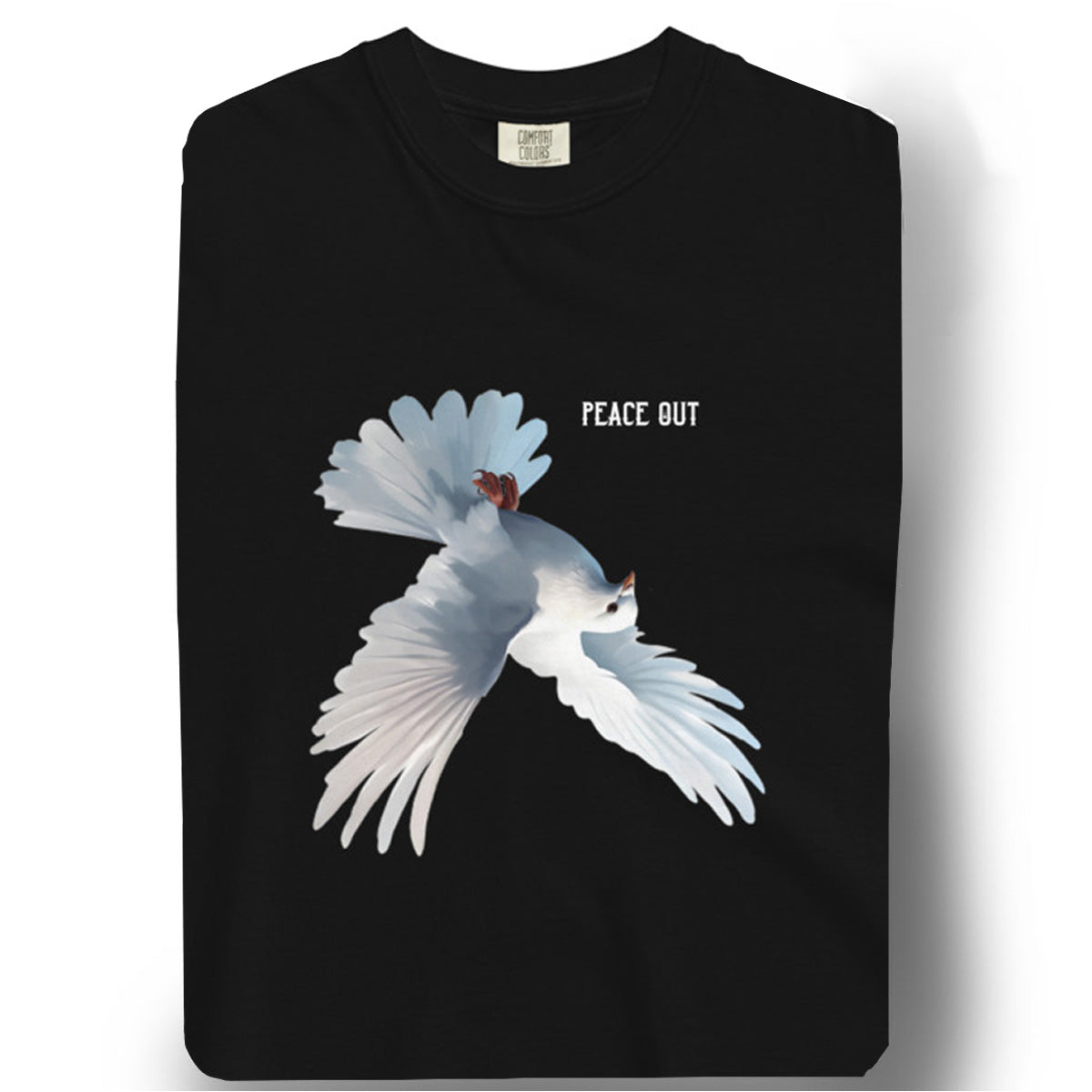 PEACE OUT!! UPSIDE DOWN - Heavy Garment-Dyed Tee