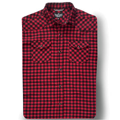 Tommy Gene // RED GINGHAM FLANNEL - IN STOCK - S