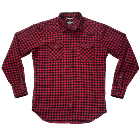 Tommy Gene // RED GINGHAM FLANNEL - IN STOCK - S