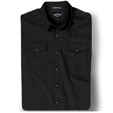 Tommy Gene // WESTERN - Black  Featherwale Cord - IN STOCK - L