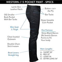 WESTERN HERRINGBONE //  5 Pocket - SMALL BATCH