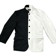 BLACK WIHTE IRVING JACKET CUSTOM MADE + FITTED - WILLIAM W - RECORDING ARTIST-  CINDY LAUPER