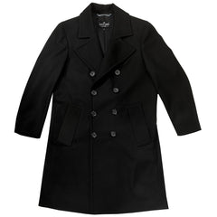 NORWHAL WOOL MELTON NO FUR - BRIDGE OVERCOAT // BLACK