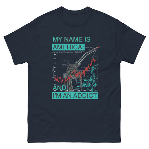 MY NAVE IS AMERICA -M SLIM COTTON TEE