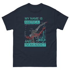 MY NAVE IS AMERICA -M SLIM COTTON TEE